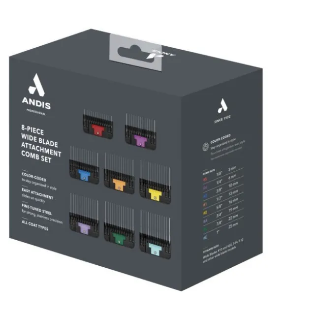 Andis Distanskammar Wide till Klippmaskin 8-pack
