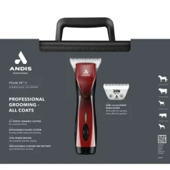 Andis Pulse ZR II Wide Klippmaskin Röd
