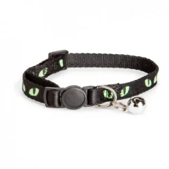 Basic Cat Glow in the Dark Eyes Halsband Svart