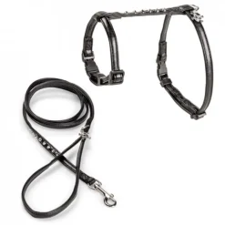 Basic Cat Rebel Sele + Koppel Svart