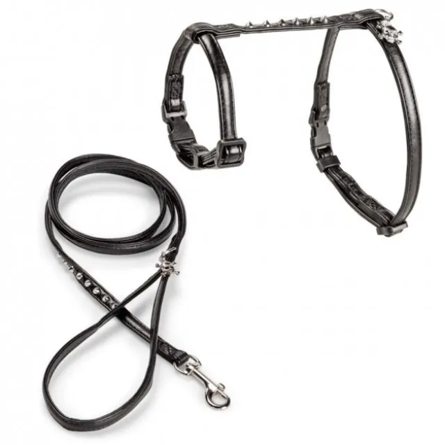 Basic Cat Rebel Sele + Koppel Svart