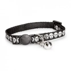 Basic Cat Reflective Halsband Dödskalle Svart