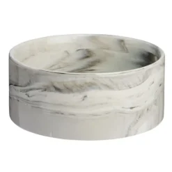 Basic Marble Keramikskål Vit