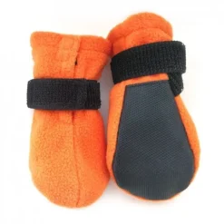 Basic Paws Fleece Hundskor Korta Orange 4-pack
