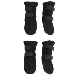 Basic Paws Fleece Hundskor Svart 4-pack