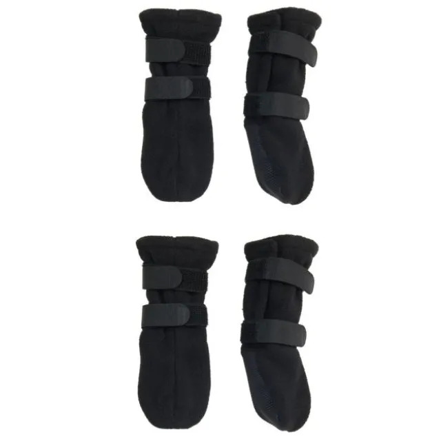 Basic Paws Fleece Hundskor Svart 4-pack