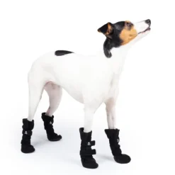Basic Paws Fleece Hundskor Svart 4-pack