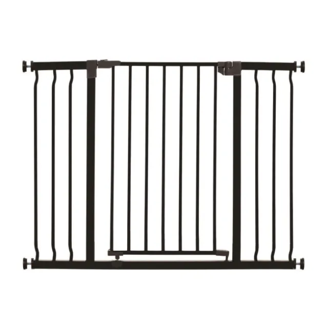 Basic Sturdy Hundgrind Bred Svart 76 x 99 - 105,5 cm