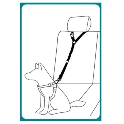 Basic Travel Bilbälte till Hund med Fäste runt Nackstöd