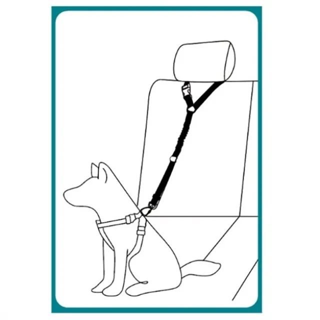Basic Travel Bilbälte till Hund med Fäste runt Nackstöd