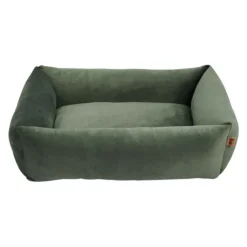 Basic WellB Velvet Ortopedisk Hundbädd/Kattbädd Grön
