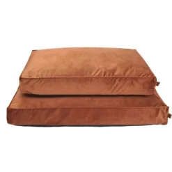 Basic WellB Velvet Ortopedisk Hundmadrass Roströd