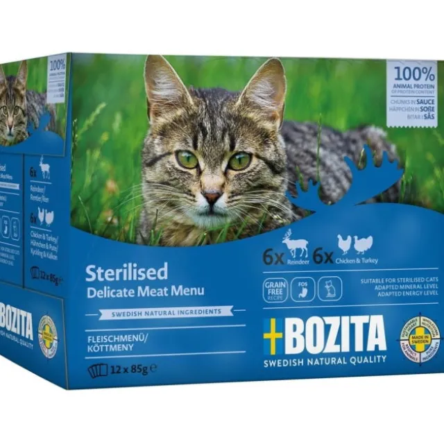 Bozita Indoor & Sterilised Multibox i Sås 12x85 g