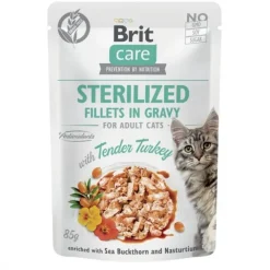 Brit Care Cat Adult Sterilized Turkey in Gravy 85 g