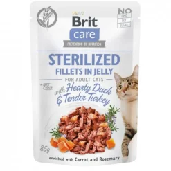 Brit Care Cat Adult Sterilized Duck & Turkey in Jelly 85 g