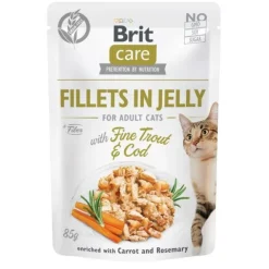 Brit Care Cat Adult Trout & Cod in Jelly 85 g