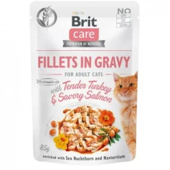 Brit Care Cat Adult Turkey & Salmon in Gravy 85 g