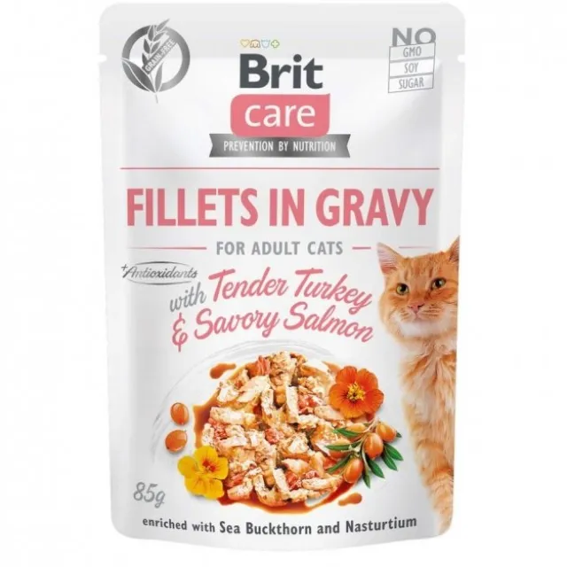 Brit Care Cat Adult Turkey & Salmon in Gravy 85 g