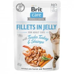 Brit Care Cat Adult Turkey & Shrimps in Jelly 85 g