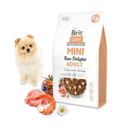 Brit Care Dog Mini Adult Raw Delights Turkey & Shrimp 2 kg