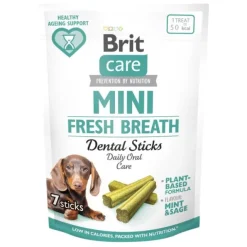 Brit Care Dog Mini Treats Fresh Breath Tuggpinnar 7-pack