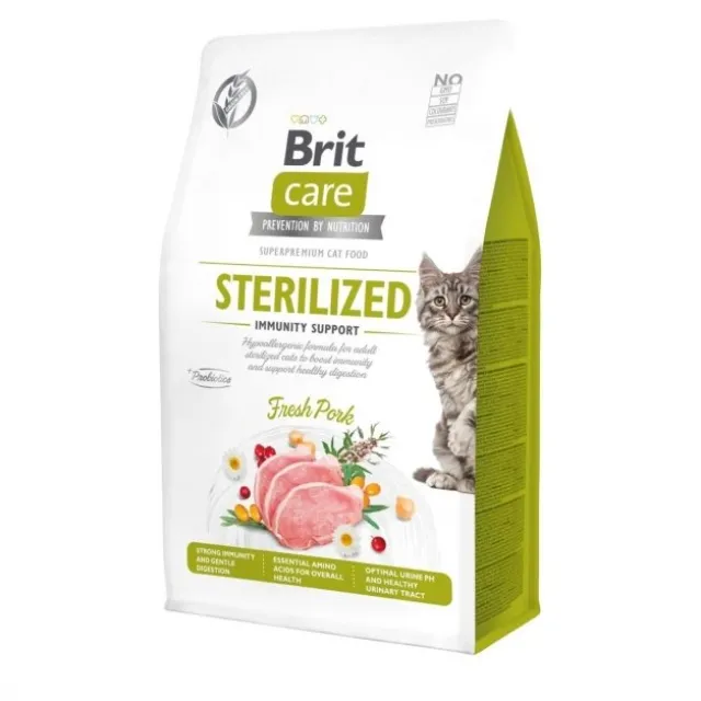 Brit Care Grain Free Cat Adult Sterilized Immunity Support Fresh Pork