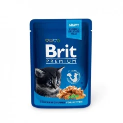 Brit Premium Chicken Chunks in gravy Kitten 100 g