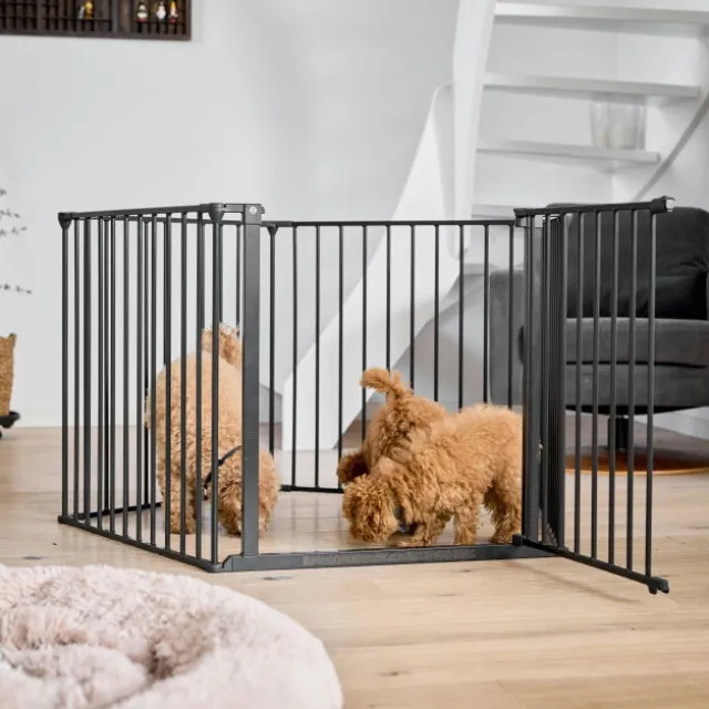 DogSpace Max 2-i-1 Hundgrind/Valphage Svart
