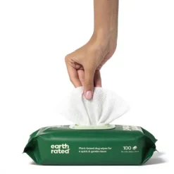 Earth Rated Komposterbara Våtservetter Oparfymerade 100-pack