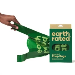 Earth Rated PCR Bajspåsar med Handtag Oparfymerade 120-pack