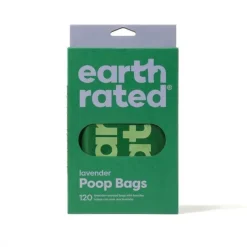 Earth Rated PCR Bajspåsar med Handtag Lavendel 120-pack