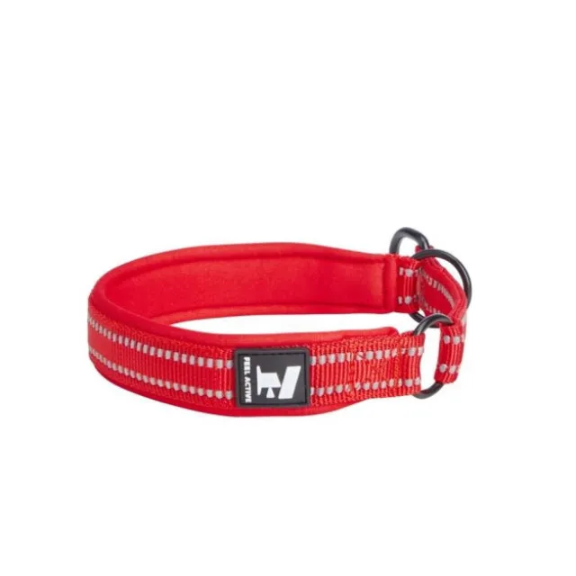 Feel Active Vadderat Hundhalsband Halvstryp Röd