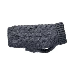 Feel Active Wool Kabelstickad Hundtröja Mörkblå