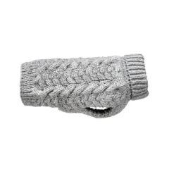 Feel Active Wool Kabelstickad Hundtröja Grå