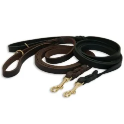 Feel Leather Braid Läderkoppel Mässing Brun