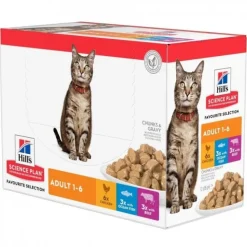 Hill's Science Plan Cat Adult Chicken, Beef Ocean Fish 12x85 g