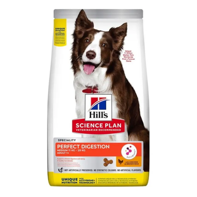 Hill's Science Plan Dog Adult 1+ Medium Perfect Digestion Chicken & Brown Rice 14 kg