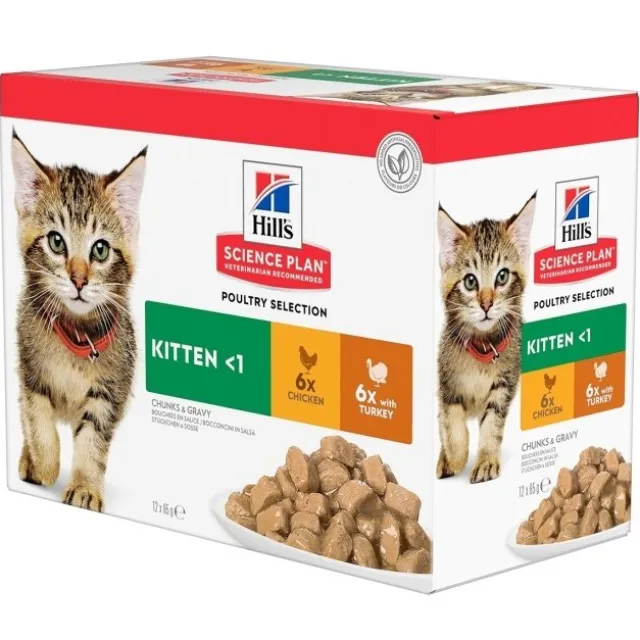 Hill's Science Plan Kitten Chicken & Turkey 12x85 g