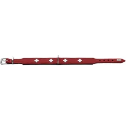 Hunter Hundhalsband Läder Swiss Röd