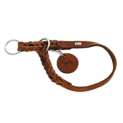 Hunter Solid Education Hundhalsband Läder Brun