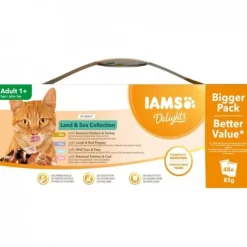 Iams Cat Adult Advanced Nutrition Land & Sea Collection in Gravy Multipack 48x85 g
