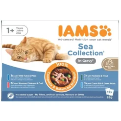 Iams Cat Adult Advanced Nutrition Sea Collection in Gravy Multipack 12x85 g