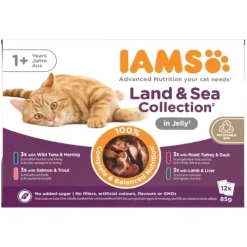 Iams Cat Adult Advanced Nutrition Land & Sea Collection in Jelly Multipack 12x85 g