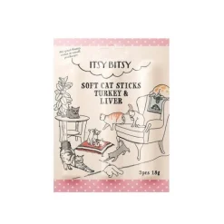 ItsyBitsy Cat Sticks Kalkon & Lever 3 x 6 g