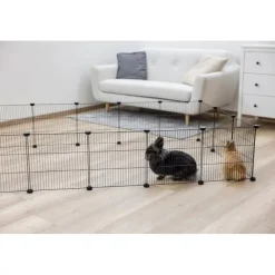 Kerbl Gallersektioner till Smådjurshage Metall Svart 6-pack