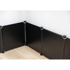 Kerbl Sektioner till Smådjurshage Plast Svart 6-pack