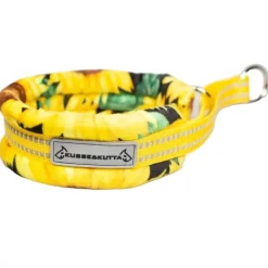 Kusse&Kutta Hundhalsband Halvstryp Solrosor