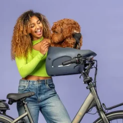 Kvisp Cykelkorg till Hund med Sele Grå