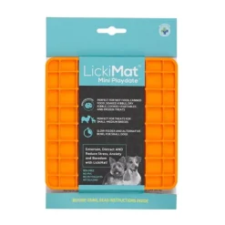 LickiMat Playdate Slickmatta Mini Orange 15 cm