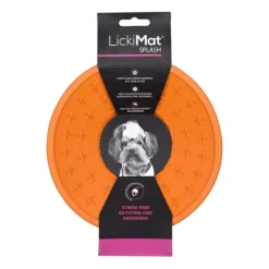 LickiMat Splash Slickmatta Orange 20 cm